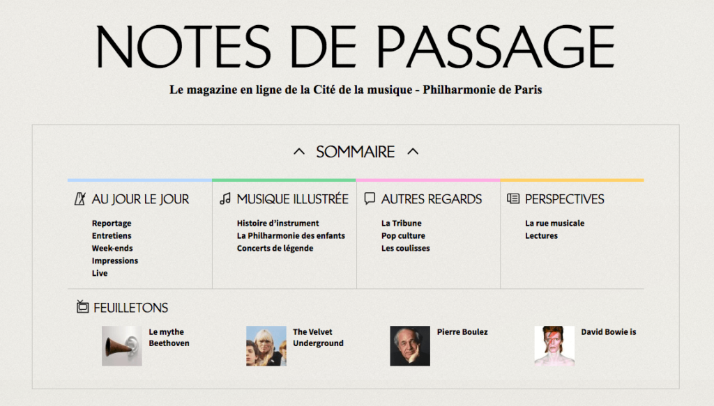 Webzine "Notes de passage"